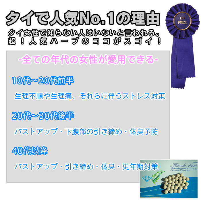 PMS月経前症候群、生理不順、整理痛、女性の悩みにワーンチャックモッルーク配合のミラクルホワイト02